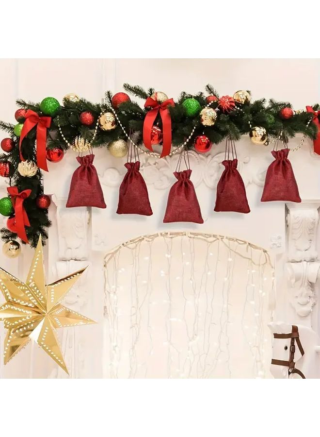 30PCS Burlap Drawstring Gift Bags 3.56x4.74 Inch Reusable Storage For Wedding Party - Image 4